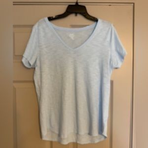 Old Navy Everywear V-Neck Tee Shirt Baby Blue Medium